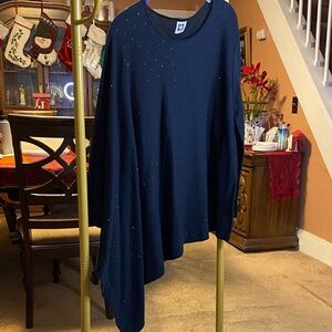 Anne Klein black Asymmetrical Sweater